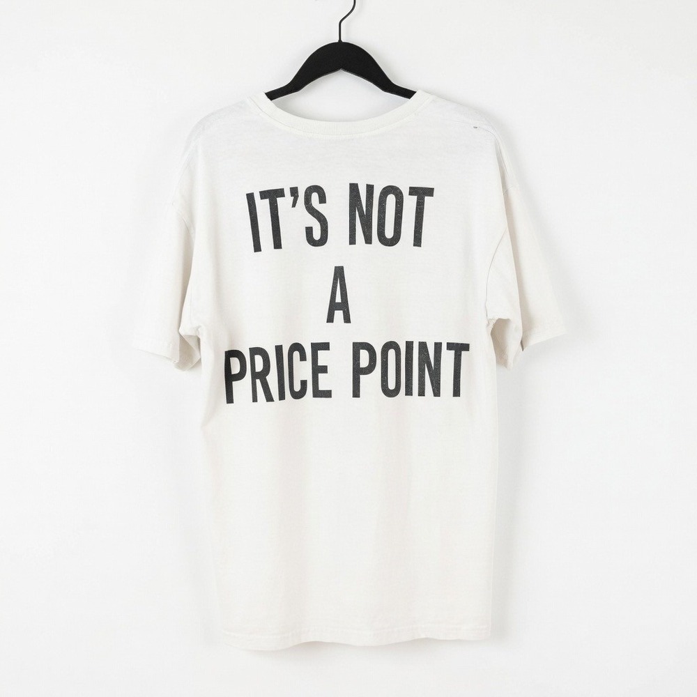 Moschino Couture Is An Attitude Graphic White Distressed Tee XXS Made in Italy - Picture 2 of 14